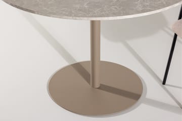 Lycke Runt Matbord 110 cm med Marmorutseende - Beige - Möbler - Bord & matgrupper - Matbord & köksbord