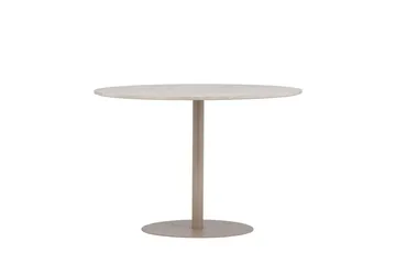 Lycke Runt Matbord 110 cm med Marmorutseende - Beige - Möbler - Bord & matgrupper - Matbord & köksbord