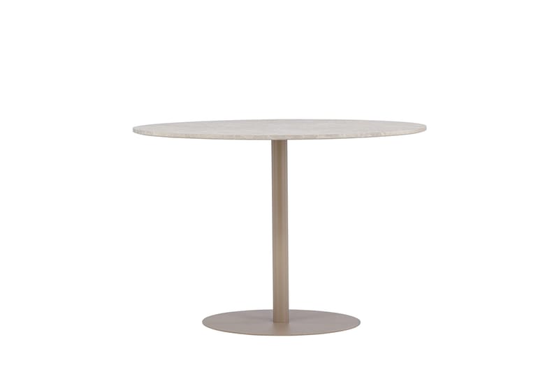 Lycke Runt Matbord 110 cm med Marmorutseende - Beige - Möbler - Bord & matgrupper - Matbord & köksbord