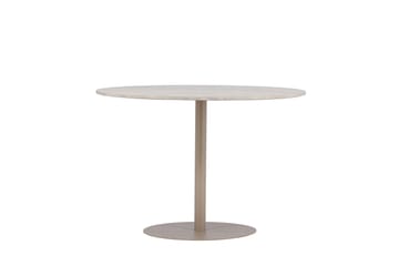 Lycke Runt Matbord 110 cm med Marmorutseende - Beige - Möbler - Bord & matgrupper - Matbord & köksbord