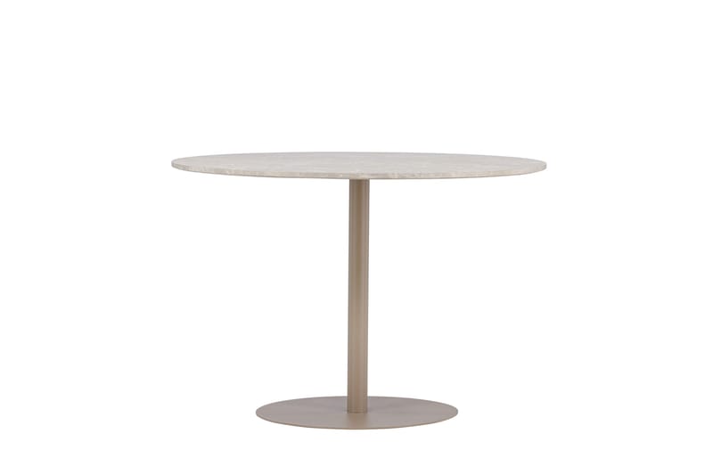 Lycke Runt Matbord 110 cm med Marmorutseende - Beige - Möbler - Bord & matgrupper - Matbord & köksbord