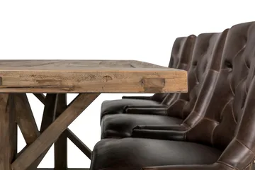 Lyon Förlängningsbar Matgrupp 200 cm med 6 Tuva Stol - Natur / Brun - Möbler - Bord & matgrupper - Matgrupper