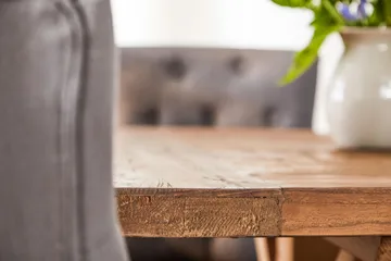 Lyon Förlängningsbar Matgrupp 200 cm med 6 Viktoria Stol - Natur/Grå/Vit - Möbler - Bord & matgrupper - Matgrupper
