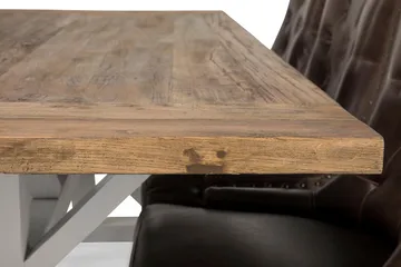 Lyon Matgrupp 200 cm med 6 Tuva Stol - Natur/Vit/Brun - Möbler - Bord & matgrupper - Matgrupper