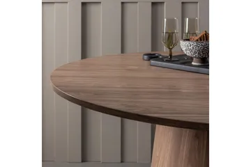 Maan Runt Matbord 120 cm med Trä- och Valnötsutseende - Brun - Möbler - Bord & matgrupper - Matbord & köksbord