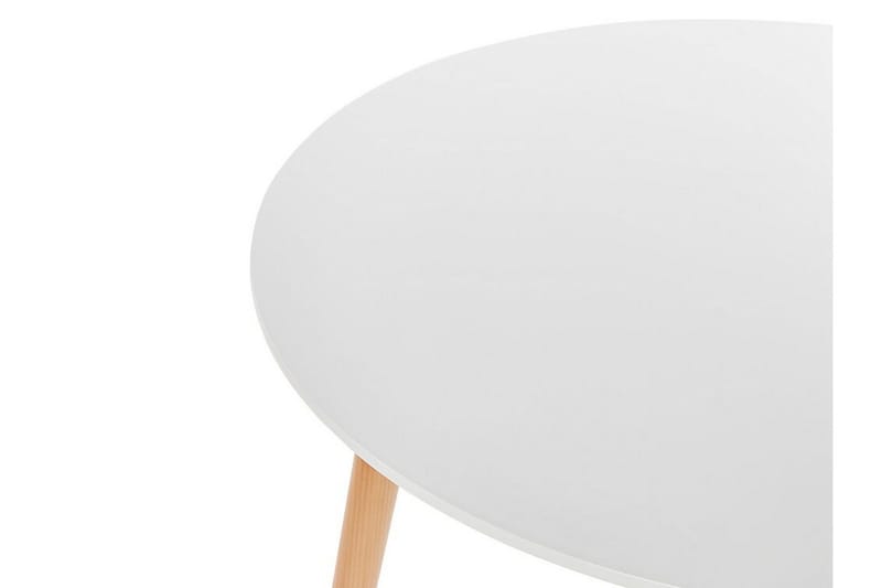 Magog Matbord 80 cm Rund - Vit/Ljusbrun - Möbler - Bord & matgrupper - Matbord & köksbord