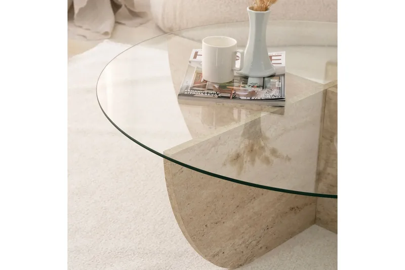 Makhan Soffbord 90 cm - Beige - Möbler - Bord & matgrupper - Soffbord