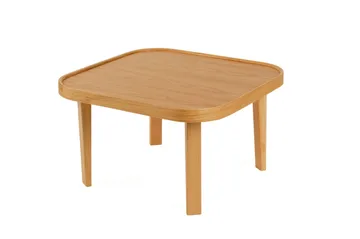 Malkiat 90 cm Kvadratiskt Soffbord med Rundade Hörn i Ek - Brun - Möbler - Bord & matgrupper - Soffbord
