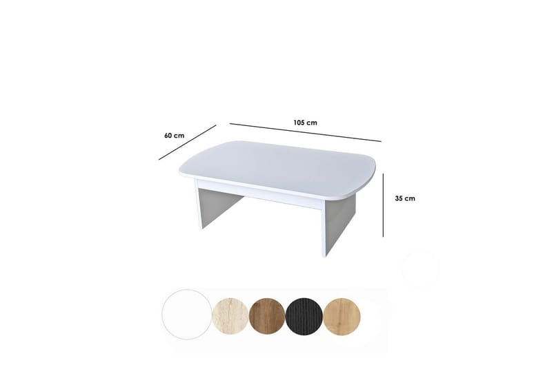 Malo Soffbord 105 cm - Vit - Möbler - Bord & matgrupper - Soffbord