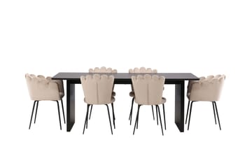 Mangat Matgrupp  200 cm Rektangulär med 4 Limhamn stolar - Beige - Möbler - Bord & matgrupper - Matgrupper