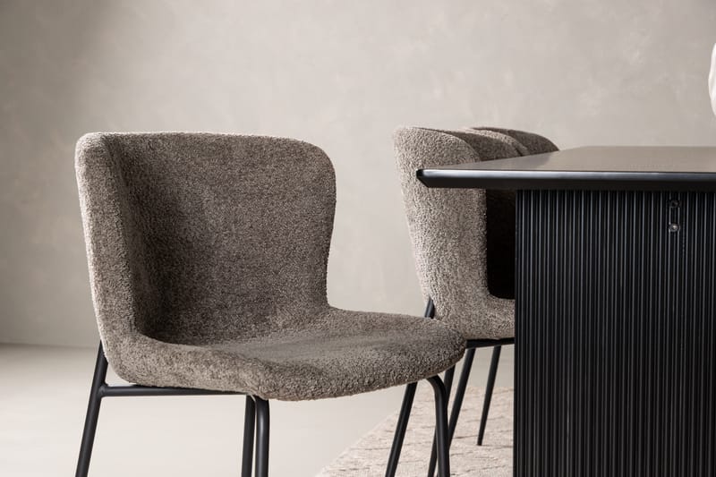 Mangat Matgrupp  200 cm Rektangulär med 6 Manjetor stolar - Beige - Möbler - Bord & matgrupper - Matgrupper