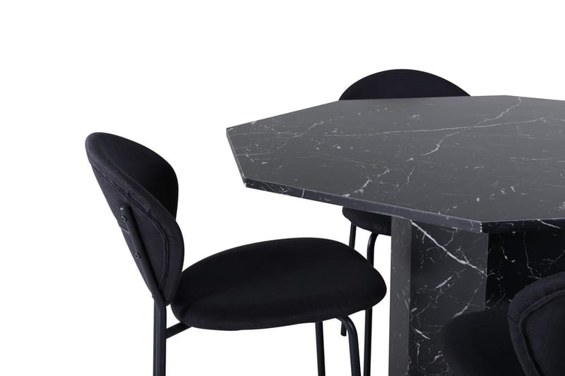 Marbs Matbord 110 cm Runt med 4 Vault Matstol - Möbler - Bord & matgrupper - Matgrupper