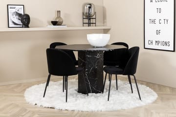 Marbs Matbord 110 cm Runt med 4 Wrinkles Matstol - Möbler - Bord & matgrupper - Matgrupper