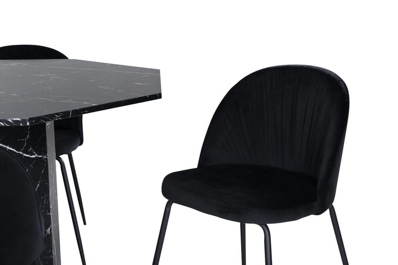 Marbs Matbord 110 cm Runt med 4 Wrinkles Matstol - Möbler - Bord & matgrupper - Matgrupper