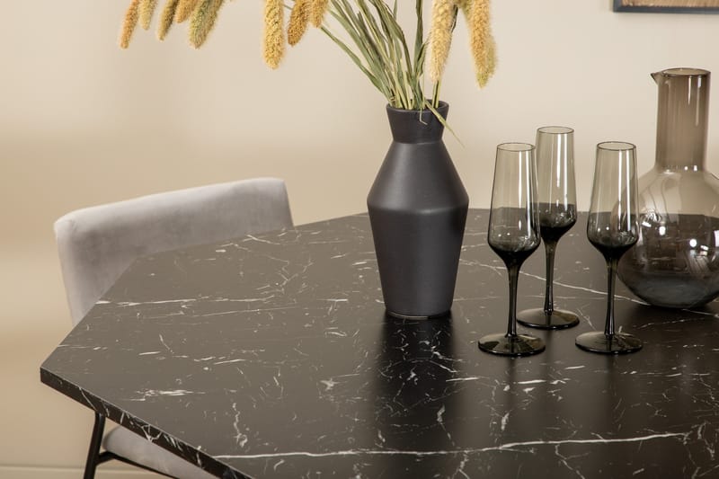 Marbs Matgrupp 110 cm Rund med 4 Kenth stolar - Svart - Möbler - Bord & matgrupper - Matgrupper