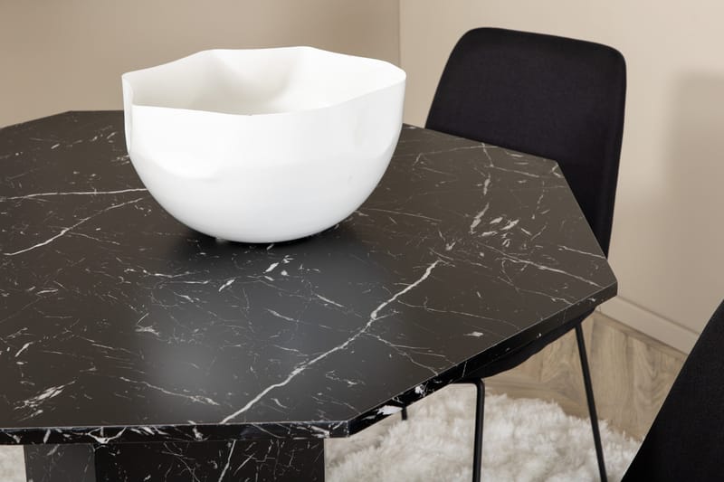 Marbs Matgrupp 110 cm Rund med 4 Muce stolar - Svart - Möbler - Bord & matgrupper - Matgrupper