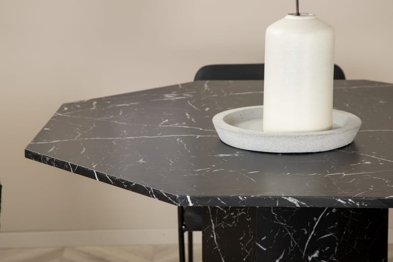 Marbs Matgrupp 110 cm Rund med 4 Tvista stolar - Svart - Möbler - Bord & matgrupper - Matgrupper