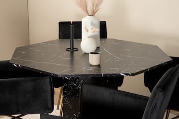 Marbs Matgrupp 110 cm Rund med 4 Petra stolar - Svart - Möbler - Bord & matgrupper - Matgrupper