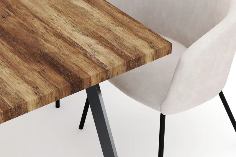 Marcelen Matbord Förlängningsbart med 4 Berit Stolar - Brun - Möbler - Bord & matgrupper - Matgrupper