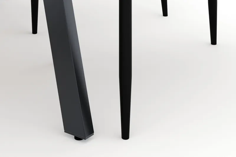 Marcelen Matbord Förlängningsbart med 4 Sawako Stolar - Brun - Möbler - Bord & matgrupper - Matgrupper