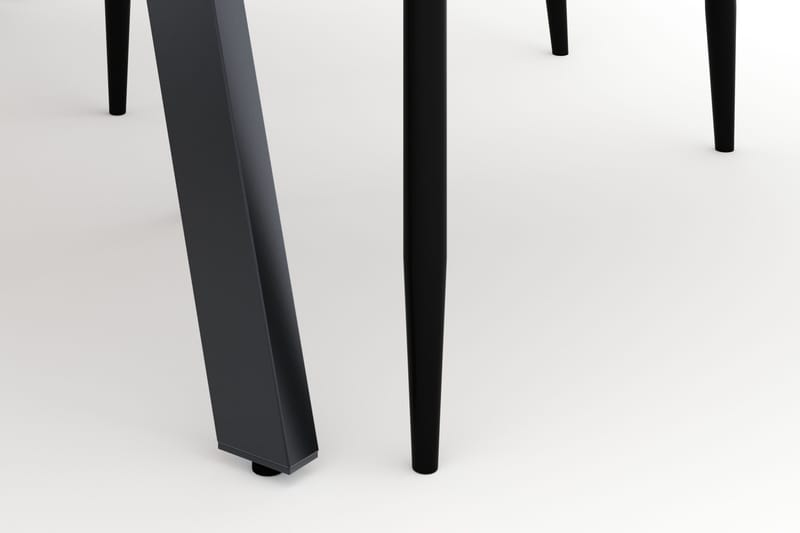 Marcelen Matbord Förlängningsbart med 4 Sawako Stolar - Brun - Möbler - Bord & matgrupper - Matgrupper