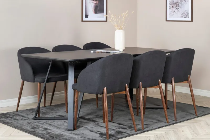 Marina Matbord 180 cm med 6 Arch Matstol