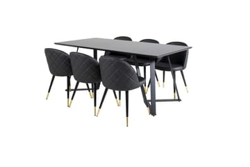 Marina Matbord 180 cm med 6 Velvet Deluxe Matstol - Möbler - Bord & matgrupper - Matgrupper