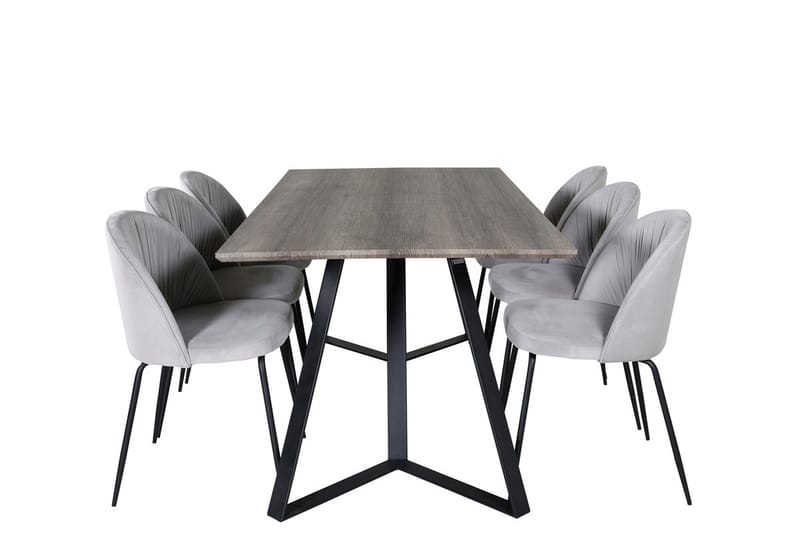 Marina Matbord 180 cm med 6 Wrinkles Matstol - Möbler - Bord & matgrupper - Matgrupper