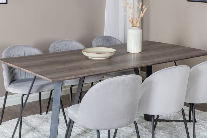 Marina Matbord 180 cm med 6 Wrinkles Matstol - Möbler - Bord & matgrupper - Matgrupper