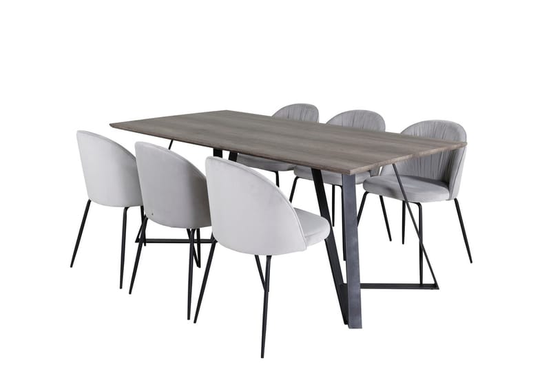 Marina Matbord 180 cm med 6 Wrinkles Matstol - Möbler - Bord & matgrupper - Matgrupper