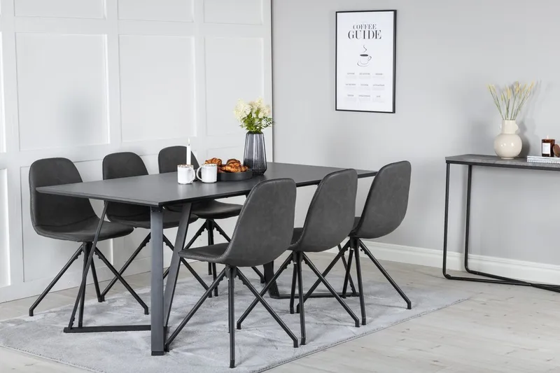 Marina Matbord 180 cm med 6 Polar Matstol