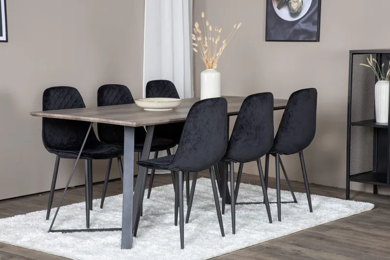 Marina Matbord 180 cm med 6 Polar Matstol