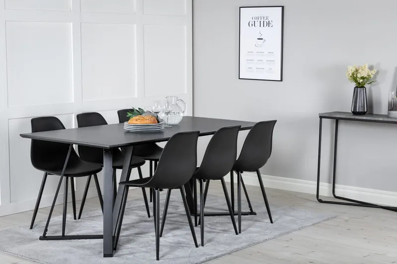 Marina Matbord 180 cm med 6 Polar Matstol
