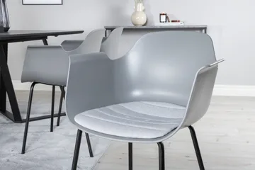 Marina Matgrupp 180 cm Rektangulär med 6 Comfort stolar - Svart - Möbler - Bord & matgrupper - Matgrupper