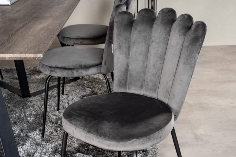 Marina Matgrupp 180 cm Rektangulär med 6 Limhamn stolar - Svart - Möbler - Bord & matgrupper - Matgrupper