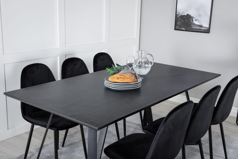 Marina Matgrupp 180 cm Rektangulär med 6 Polar stolar - Möbler - Bord & matgrupper - Matgrupper