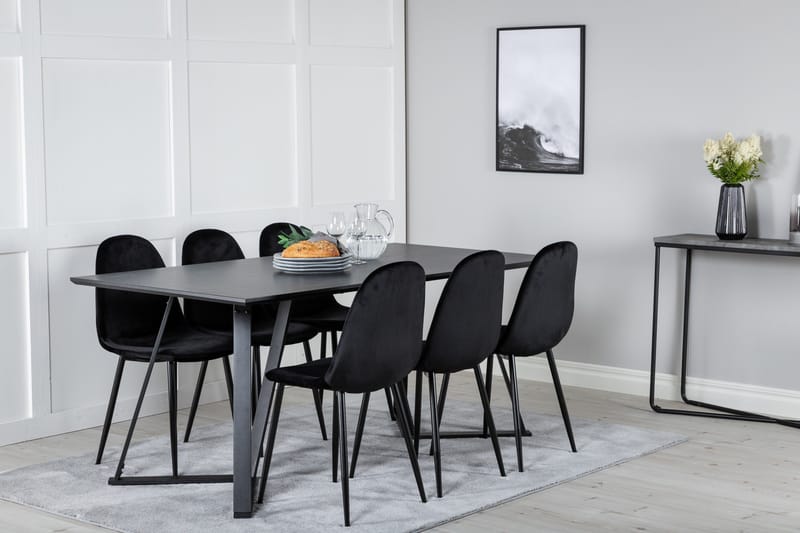Marina Matgrupp 180 cm Rektangulär med 6 Polar stolar - Möbler - Bord & matgrupper - Matgrupper