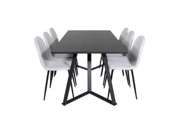 Marina Matgrupp 180 cm Rektangulär med 6 Polar stolar