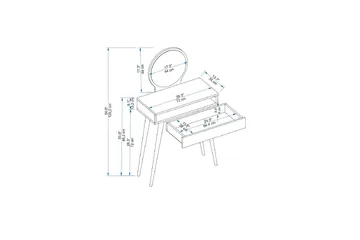 Markas Sminkbord 72 cm - Antracit - Möbler - Bord & matgrupper - Sminkbord & toalettbord
