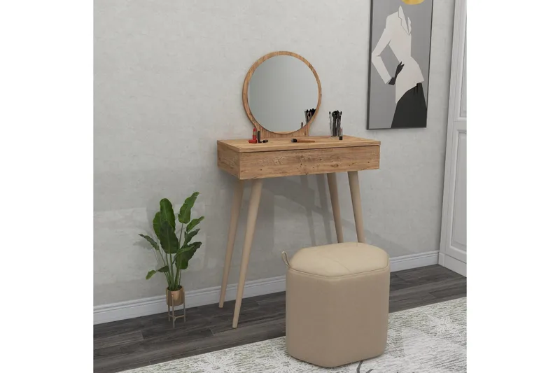 Markas Sminkbord 72 cm - Brun - Möbler - Bord & matgrupper - Sminkbord & toalettbord - Sminkbord med spegel
