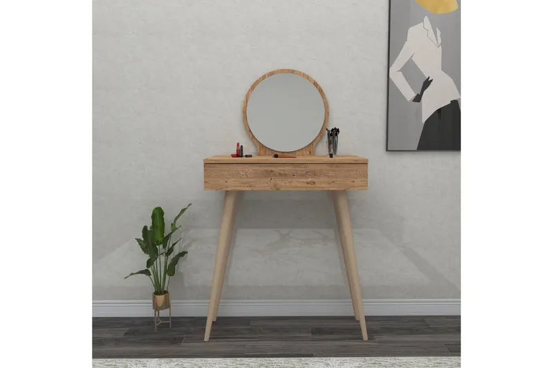 Markas Sminkbord 72 cm - Brun - Möbler - Bord & matgrupper - Sminkbord & toalettbord - Sminkbord med spegel