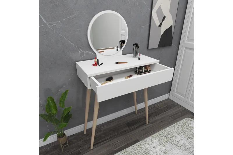 Markas Sminkbord 72 cm - Vit - Möbler - Bord & matgrupper - Sminkbord & toalettbord - Sminkbord med spegel