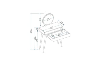 Markas Sminkbord 72 cm - Vit - Möbler - Bord & matgrupper - Sminkbord & toalettbord