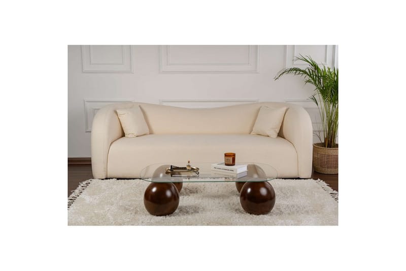 Maroulburg Soffbord 118 cm - Vit|Brun - Möbler - Bord & matgrupper - Soffbord