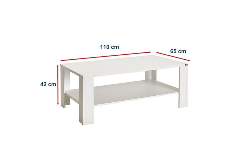 Masao Soffbord 110 cm - Vit - Möbler - Bord & matgrupper - Soffbord