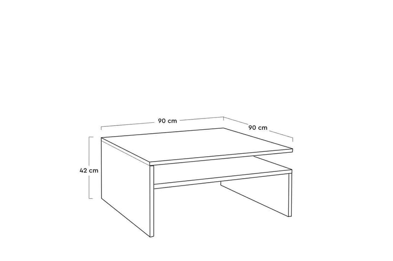 Masao Soffbord 90 cm - Vit - Möbler - Bord & matgrupper - Soffbord