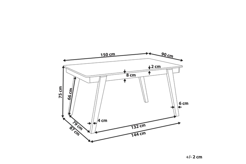 Matagami Matbord 90x150 cm - Ljusbrun/Grå - Möbler - Bord & matgrupper - Matbord & köksbord