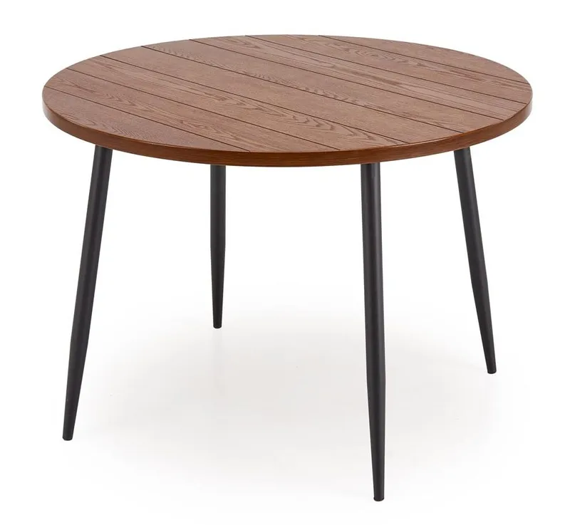 Matbord Ø105 cm, Valnöt/Svart