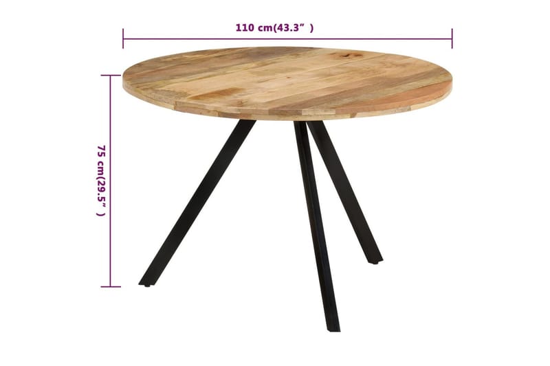 Matbord 110x75 cm massivt mangoträ - Brun - Möbler - Bord & matgrupper - Matbord & köksbord