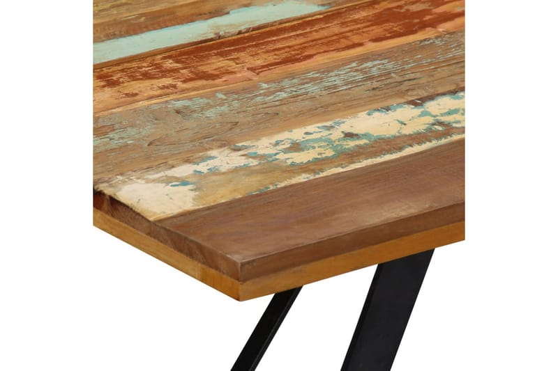 Matbord 140x80x76 cm massivt återvunnet trä - Flerfärgad - Matbord & köksbord